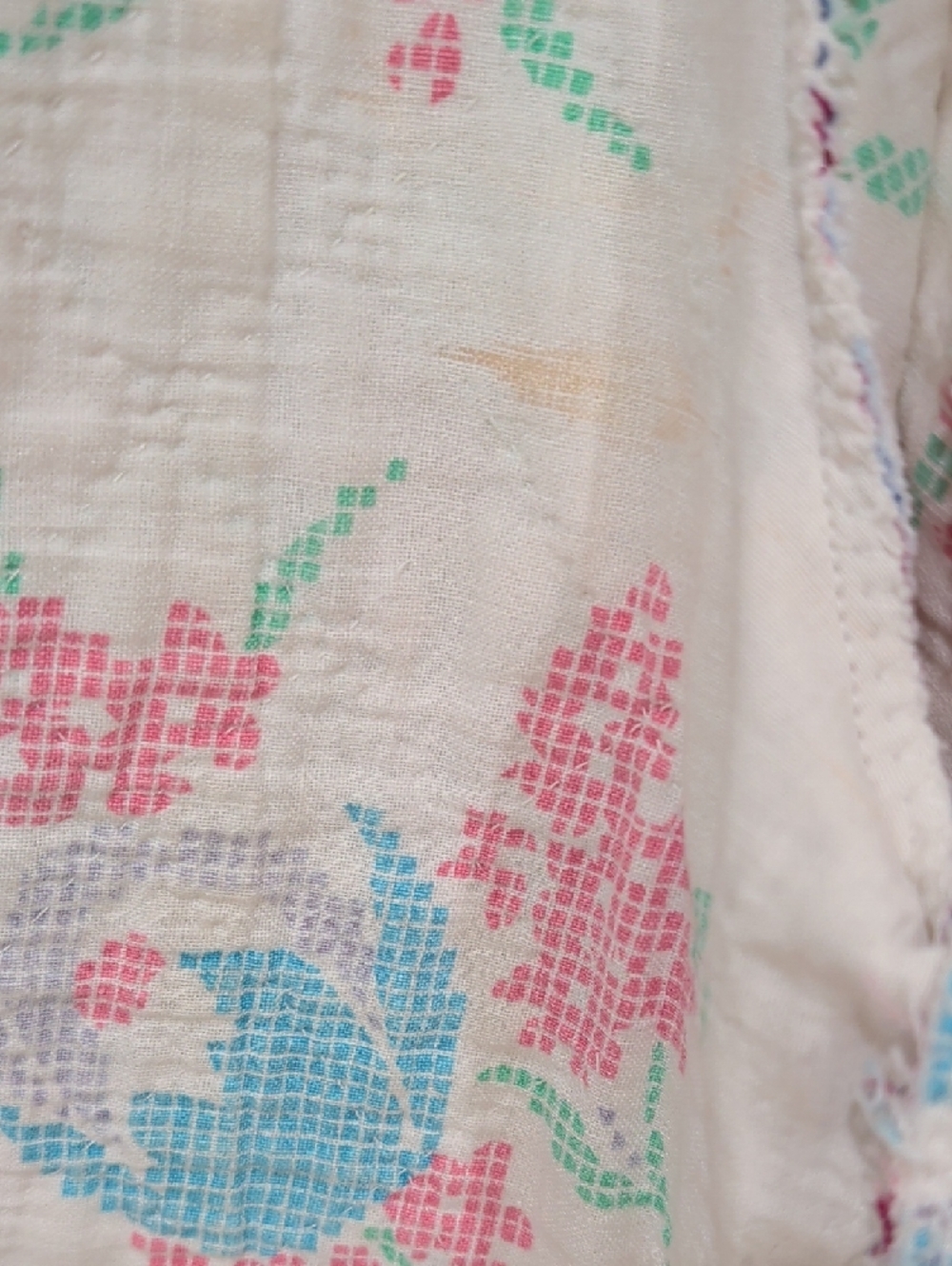 Patchwork Pink & Blue Cropped Jacket - Picture 5 of 6